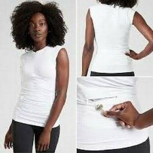 Athleta Pacifica Contoured Tank in Bright White size XL